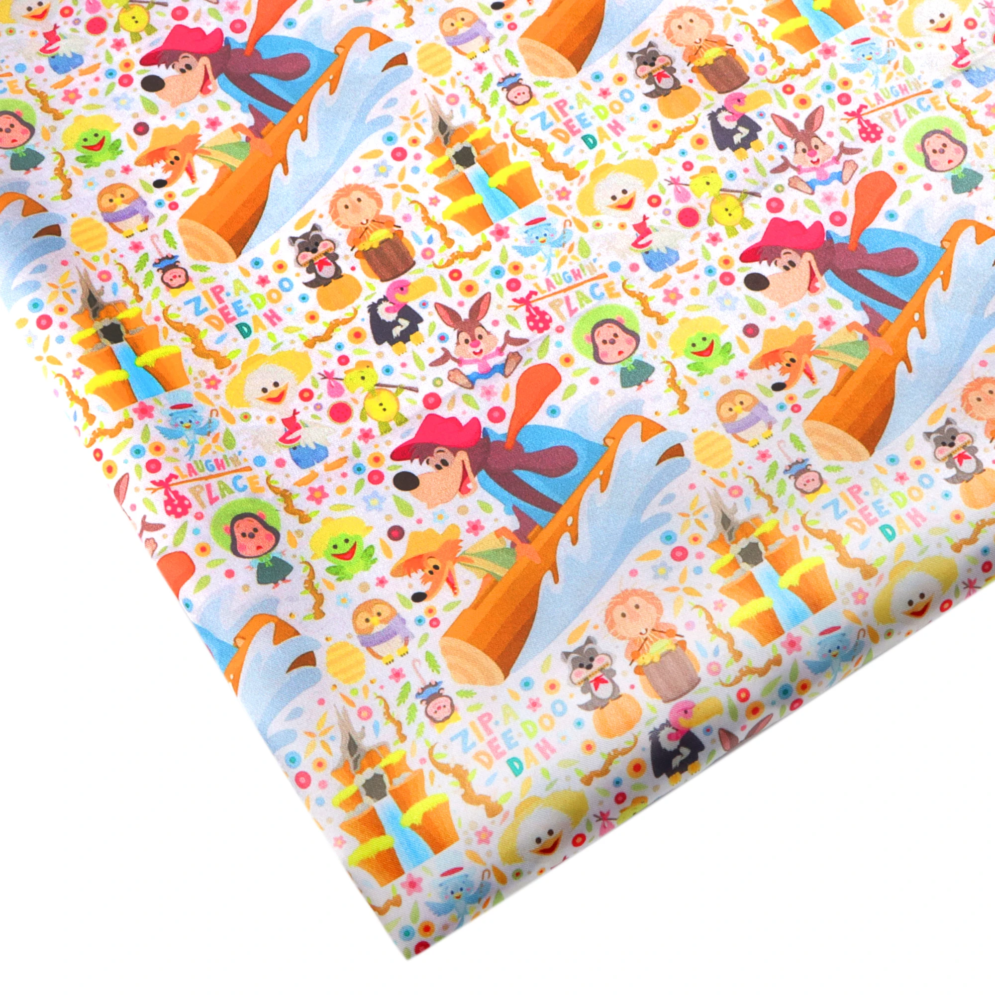 Sale Disney Goofy Splash Mountain Cotton Fabric Cloth Sewing Quilting Patchwork Needlework DIY Handmade Material Accessories