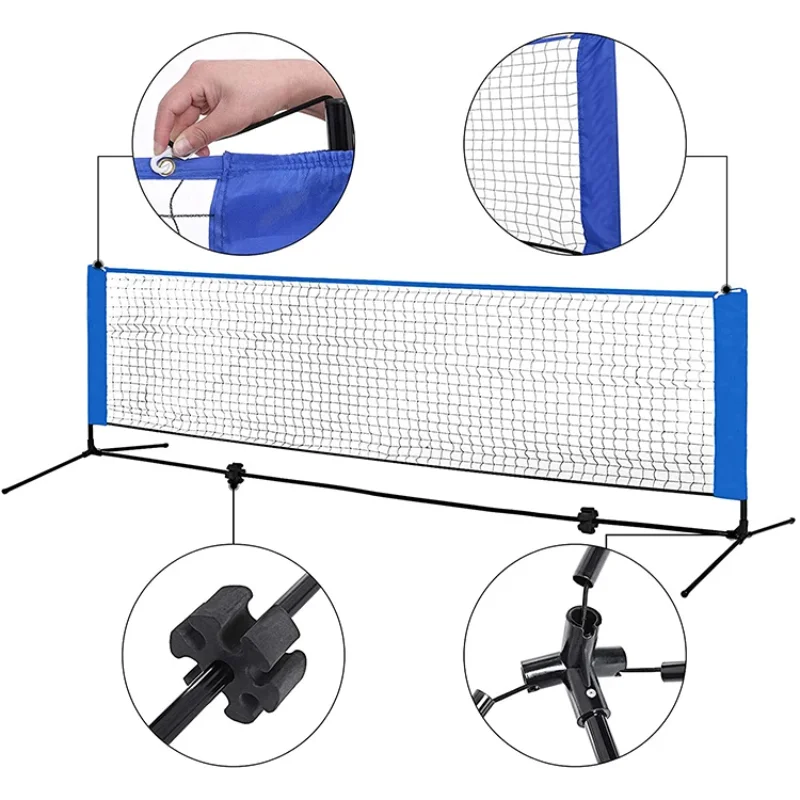 Adjustable Height Portable Badminton Stand  Badminton Tennis  Net Set  With Carrying Bag