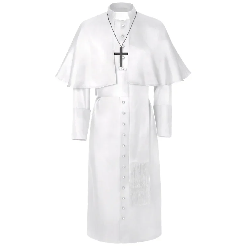 Halloween Cosplay Mittelalter Zauberer Priester Robe Kostüm