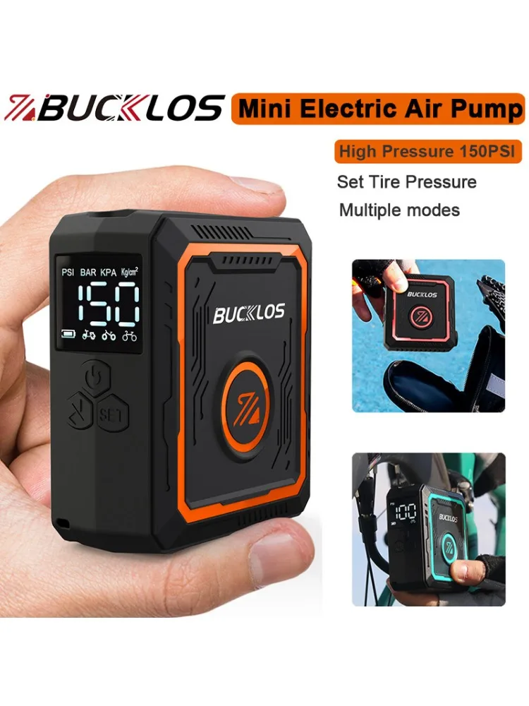 AliExpress BUCKLOS Mini Portable Bike Pump 3-150PSI for Bicycle Air Inflator Presta Schrader Valve Outdoor MTB Cycling Accessories