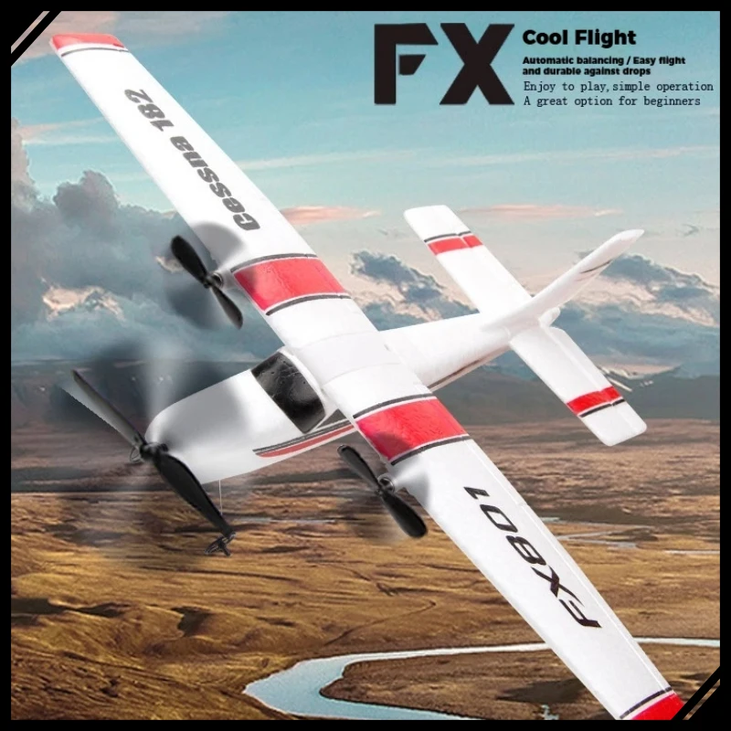 

Flybear FX801 Радиоуправляемый самолет Cessna 182, пенопластовый планер с фиксированным крылом, модель самолета с дистанционным управлением, уличный тренер для начинающих, игрушечный самолет