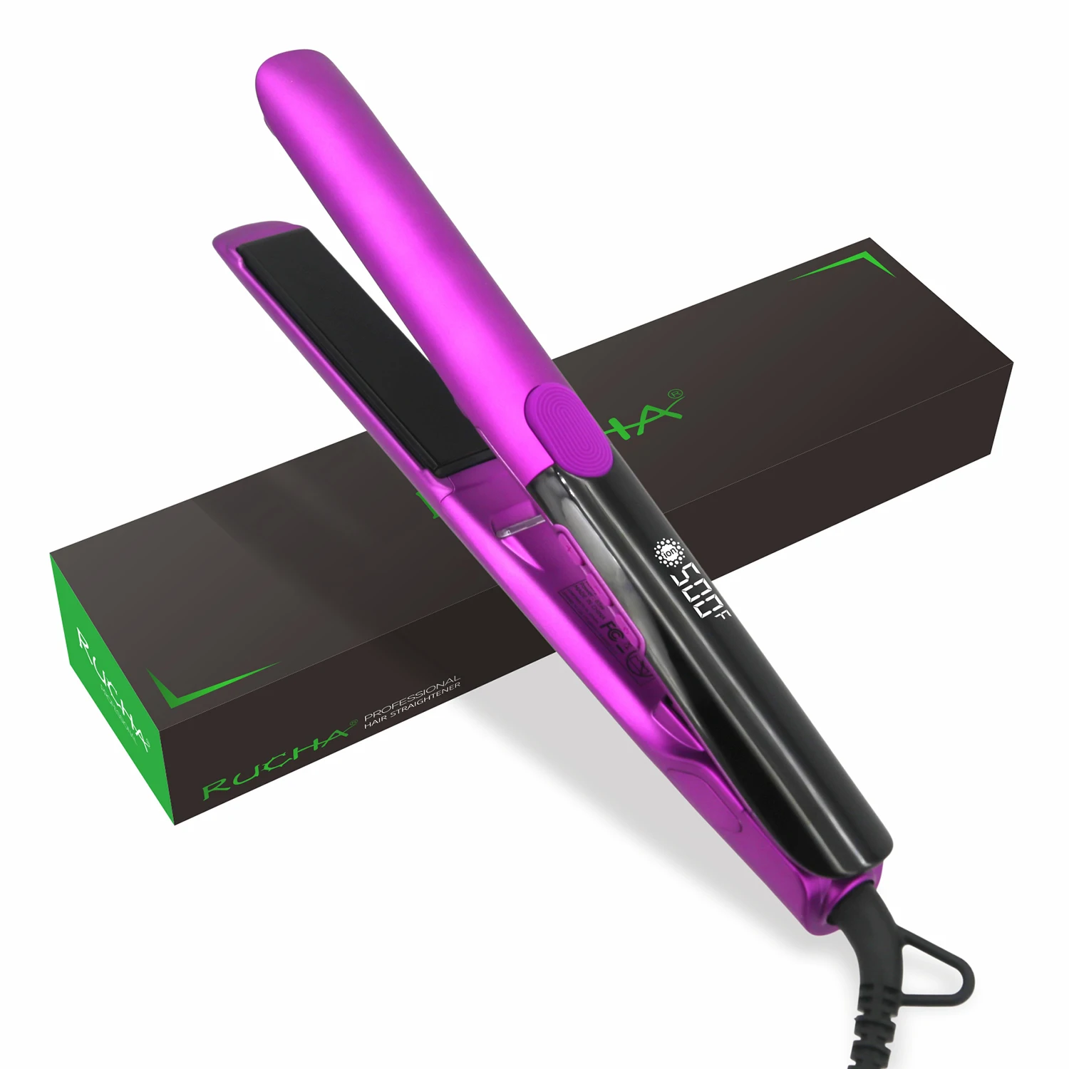 RUCHA Hair Straightener Professional High Temperature Keratin Treatment 500F Hair Flat Iron for Frizzy Hair Recovers the Damaged