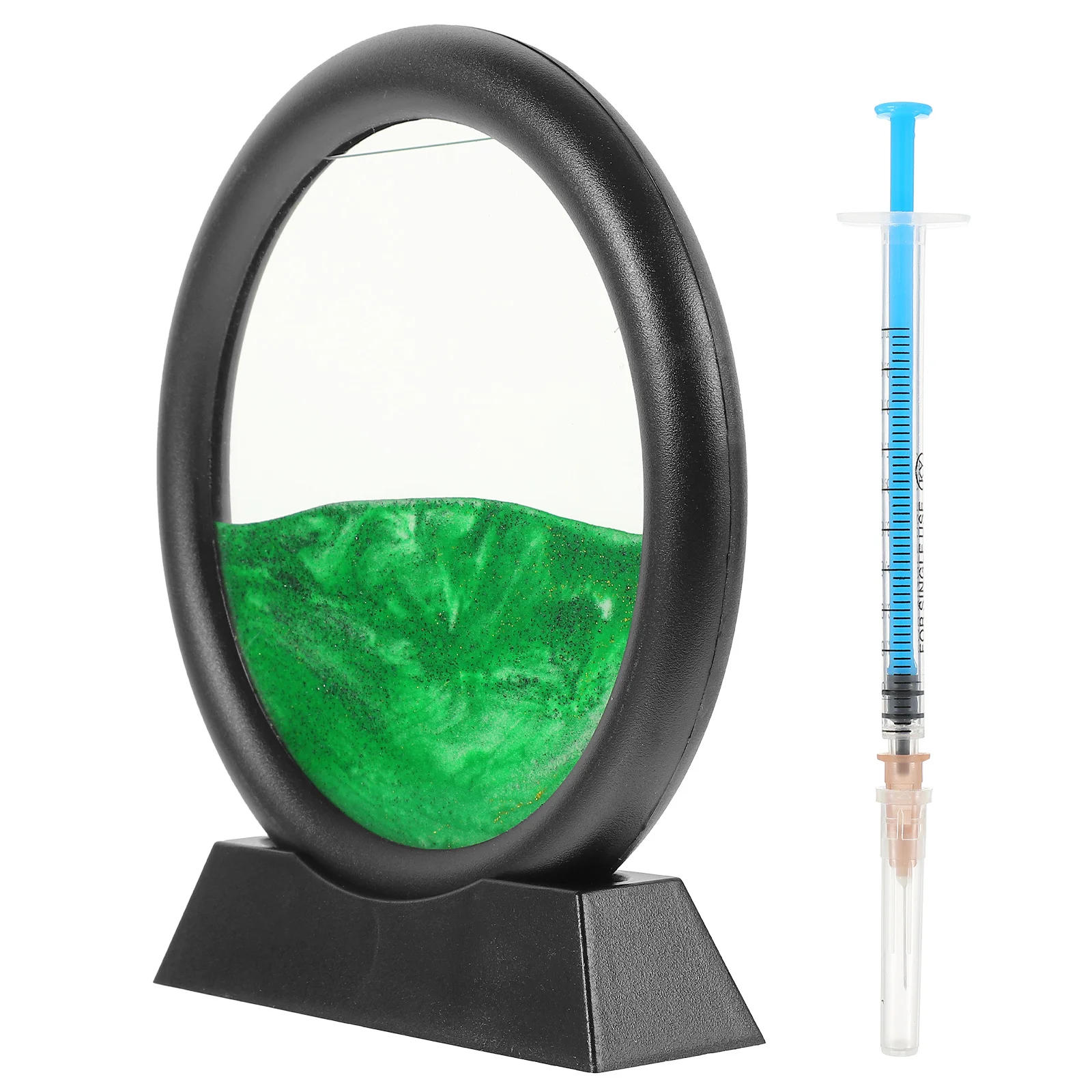 Round 3D Quicksand Painting Hourglass Moving Sand Art Decor High Clarity Safe Practical Long Lasting Sand Painting