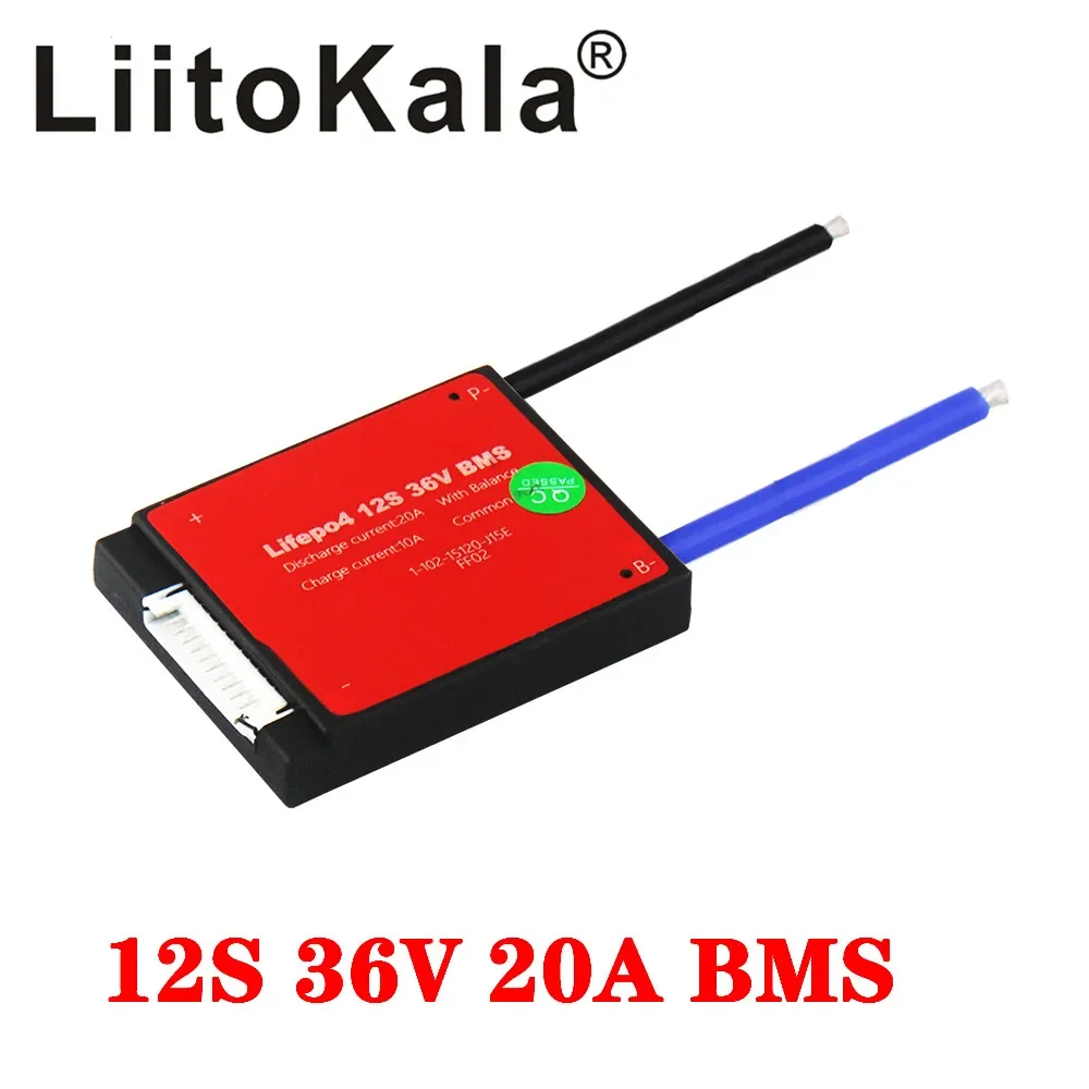 LiitoKala12S 36V 20A batteria BMSLifepo4 impermeabile 3.2V 18650 32700 protezione batteria prestazioni fluide