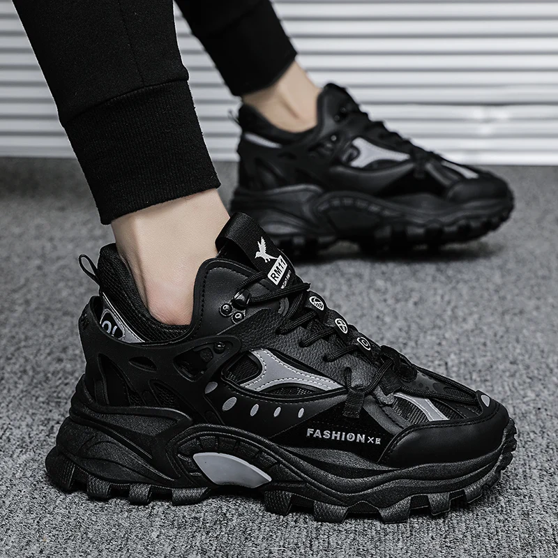 

Men's Shoes 2025 New Autumn Trendy Brand Torre Men's Thick Sole Increased Casual Flow Reflective Sports Running Trendy Shoes