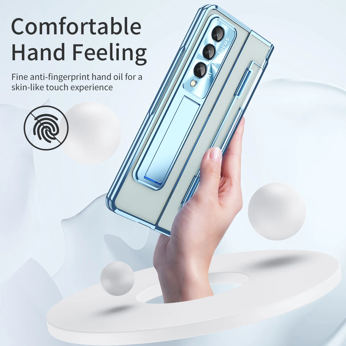 Armor Phantom Phone Case For Samsung Z Fold 4 Z Fold 3 Phone film level hinge All-inclusive protective shell with hidden bracket