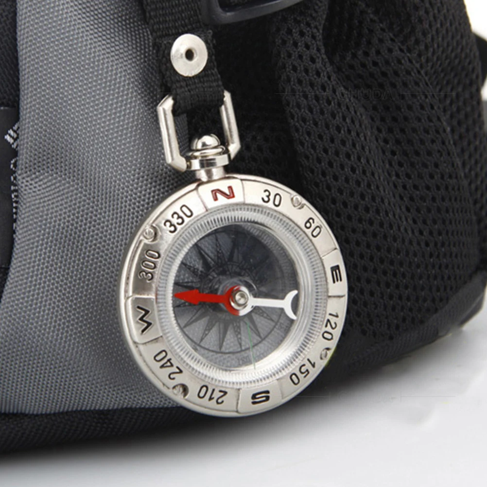 

Pocket Watch Compass Mini Outdoor Portable Zinc Alloy Lanyard Magnetic Needle Vintage Design Backpacking Gift