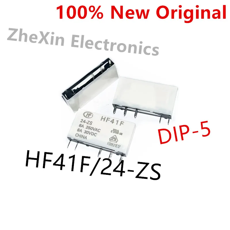 10PCS/Lot   HF41F/24-ZS 、HF41F/12-ZS 、HF41F/5-ZS   DIP-5   New Original Power Relay   HF41F-24-ZS 、HF41F-12-ZS 、HF41F-5-ZS