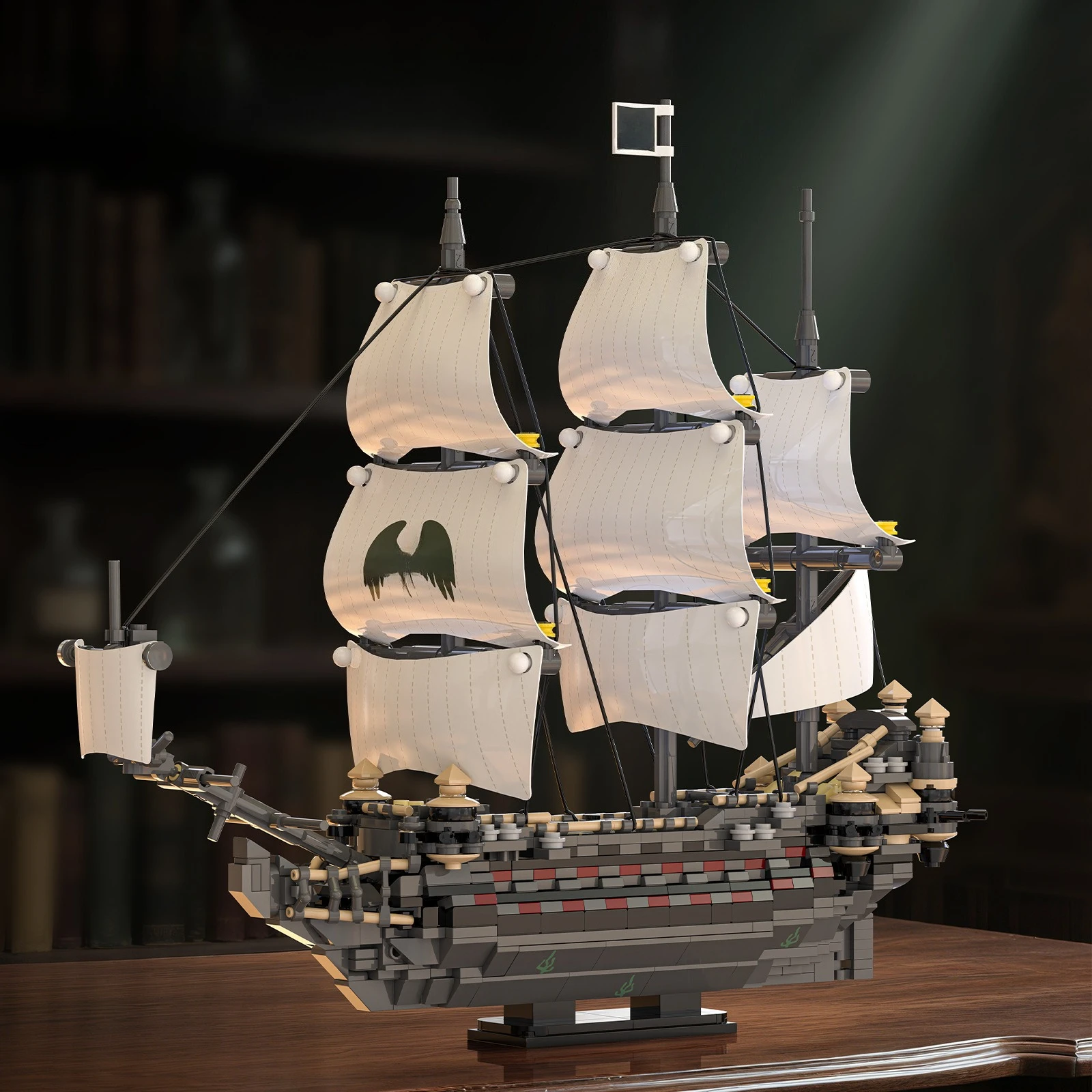 Ensemble de blocs de construction de modèle de bateau Pirate, jouet éducatif pour enfants, ensemble de jeu d'assemblage amusant pour l'apprentissage