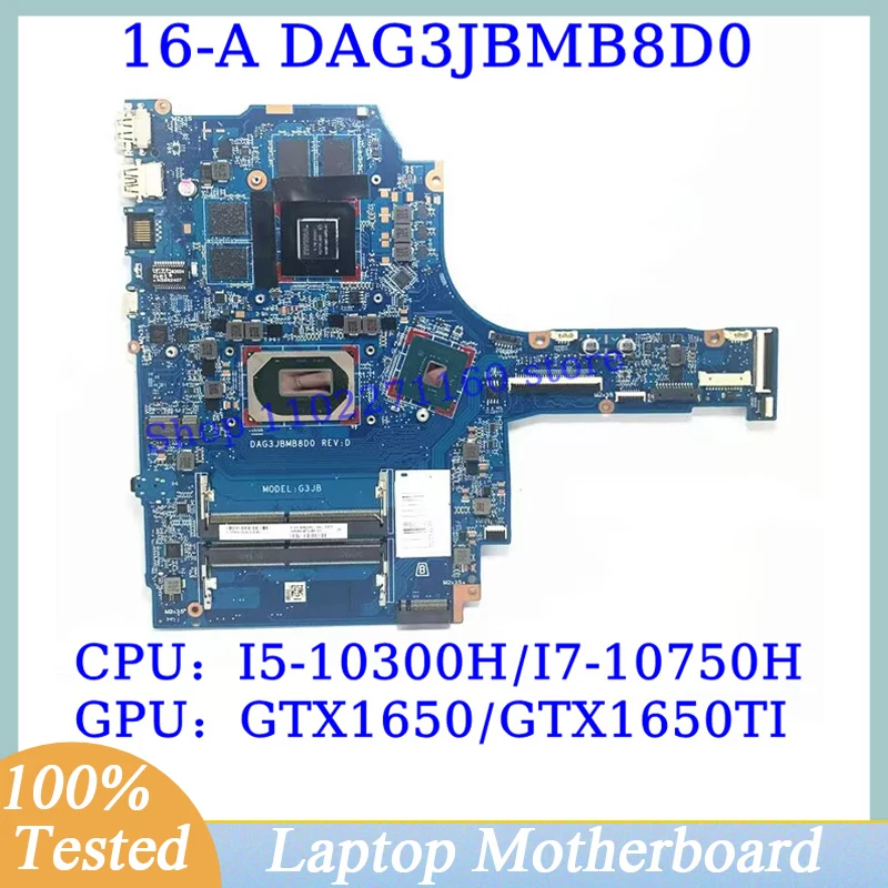 

M02035-001 M02035-601 For HP 16-A With I5-10300H/I7-10750H CPU DAG3JBMB8D0 Laptop Motherboard GTX1650/GTX1650TI 100% Tested Good