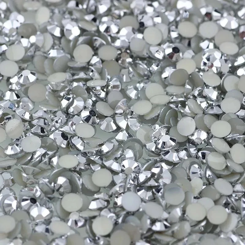1000 Stück nicht Hot Fix Strasssteine 2/3/4 mm rund Harz Flatback Kristall Strass DIY Nail Art Schmuck Kleidungsstück Dekorationen zum Aufkleben