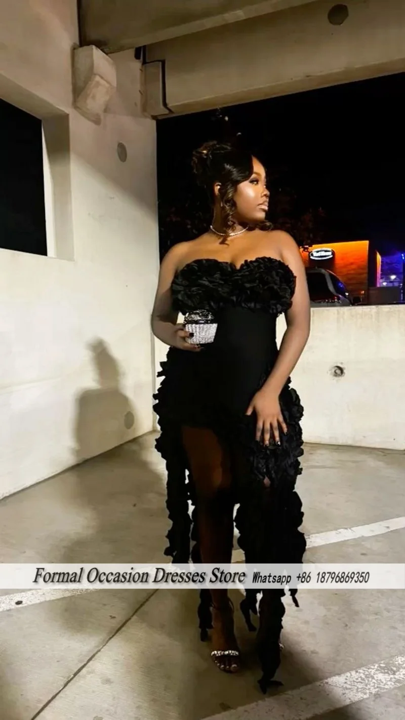 

Изысканные платья для выпускного вечера без бретелек с оборками для женщин, короткое нигерийское платье для выпускного вечера, платья на день рождения по индивидуальному заказу, Vestido De Festa