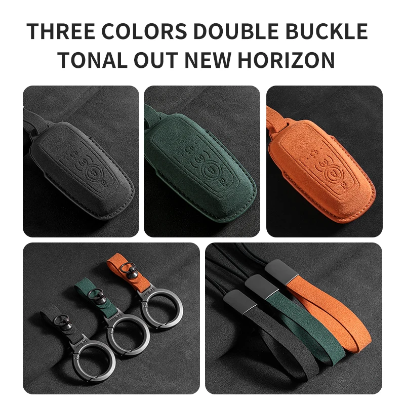 Suede Car Key Cover Case for Ford Maverick Focus Edge Explorer Everest Fusion Mondeo Mustang Raptor Bronco Ranger KA Fiesta Kuga - Image 6