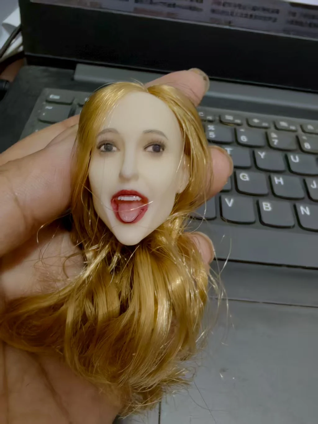 

Female Head Carving Star Riley Reid Curls 1/6 Scale 12'' Action Figure Body Movie Model Hobbies Toys