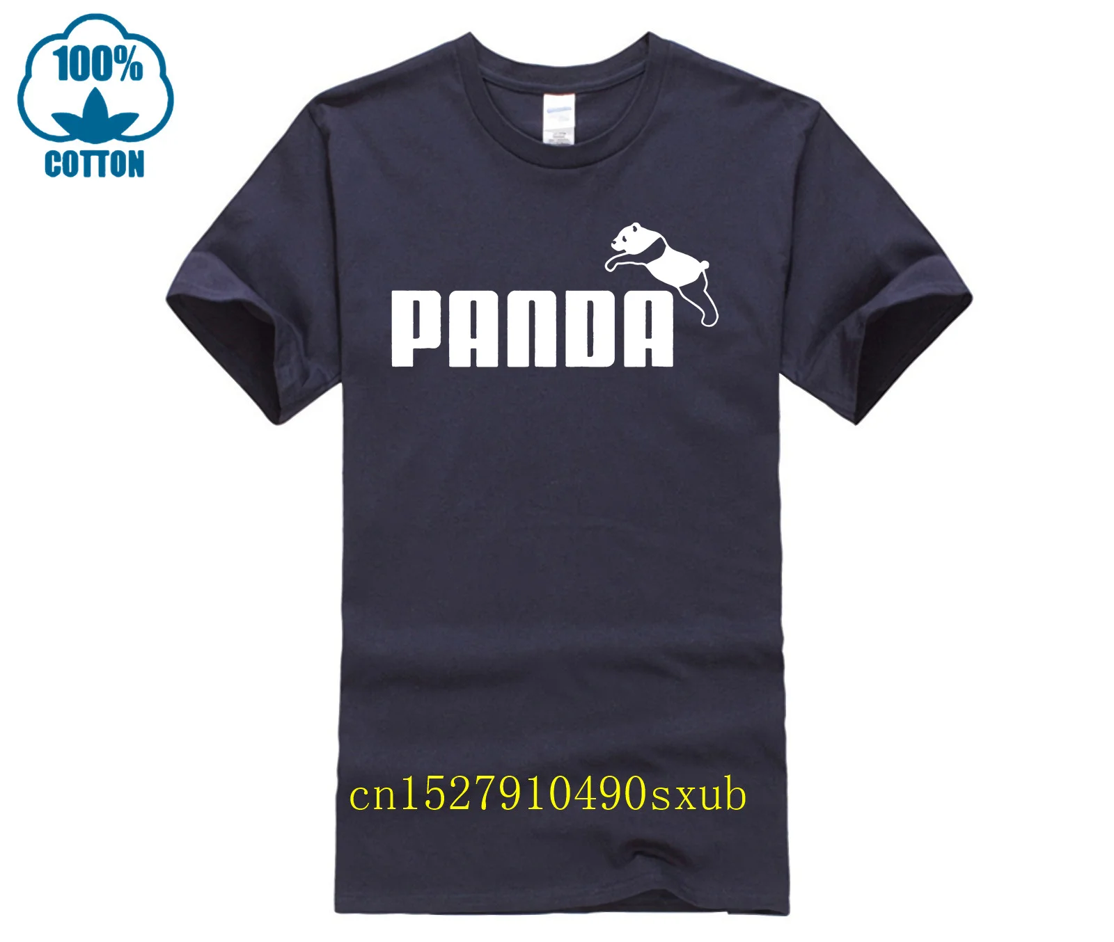 Футболка DILDAN мужская с принтом панды, Классическая стильная тенниска, лето