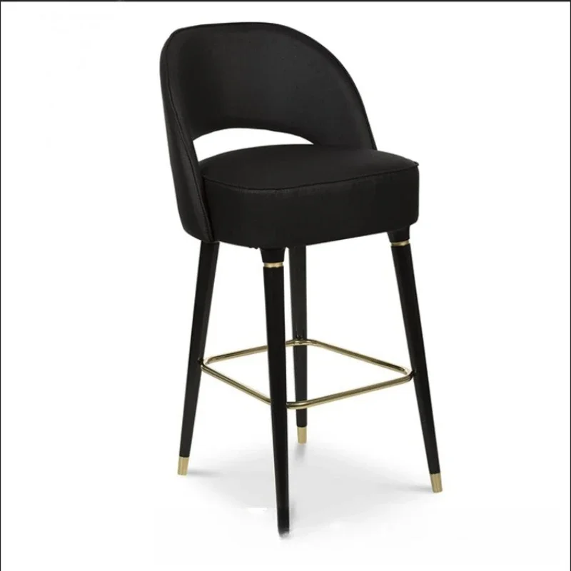 

Solid wood bar chair furniture Nordic fashion sales department hotel KTV front desk leisure high chair