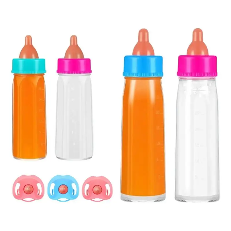 Toddler Doll Feeding Set Feeding Bottle Play Toy With Pacifier Safe Pretend Play Feeding Toy Set Colorful Funny Toddler Doll