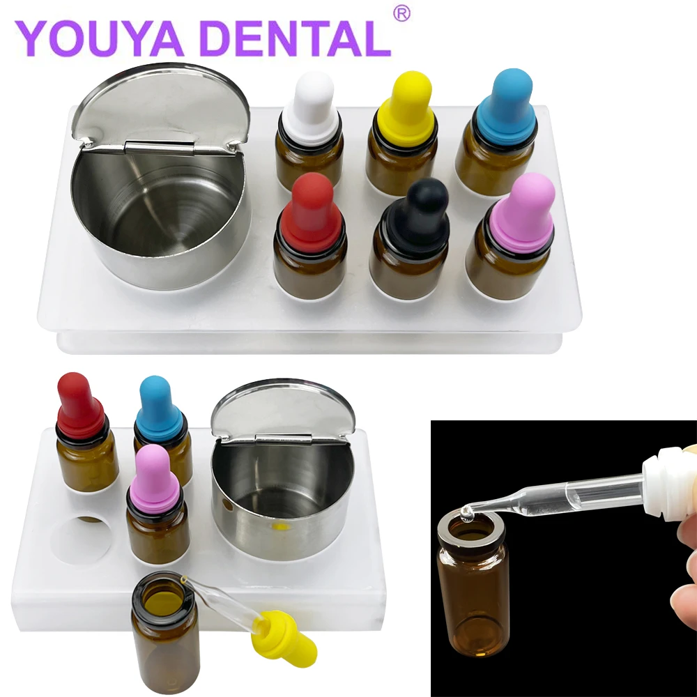 Dental Medicine Drop Bottle Empty Amber Glass Tincture Dropper Bottles with Pipette Eye Drop Cosmetic Liquid Refillable Bottles