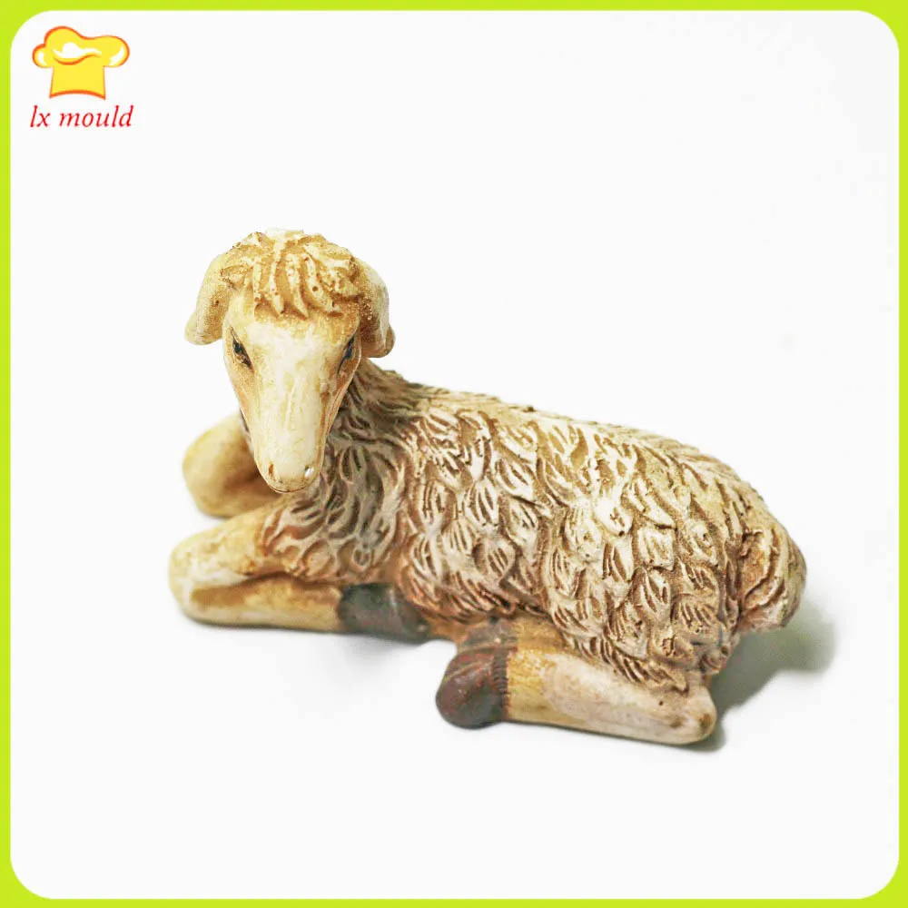 

3D Lamb Baby Silicone Chocolate Mould Farm Animal Sheep Candle Soap Icing Sugar Cake Baking Decor Mold