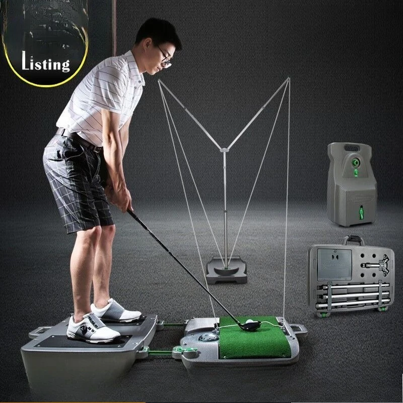 ممارس أرجوحة الجولف ذات العودة التلقائية، يوصي المدرب على ممارسة المبتدئين في المكتب الداخلي والمنزل