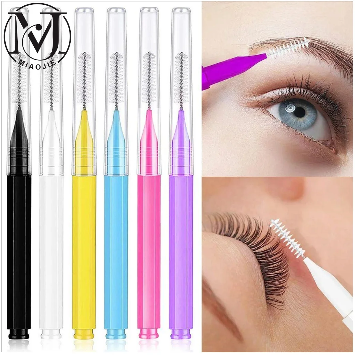 MJ 10pcs Eyebrow Perm Brush Mini Brow Lifting Brush Lifting Brushes Tooth Interdental Brush Makeup Brush Tools