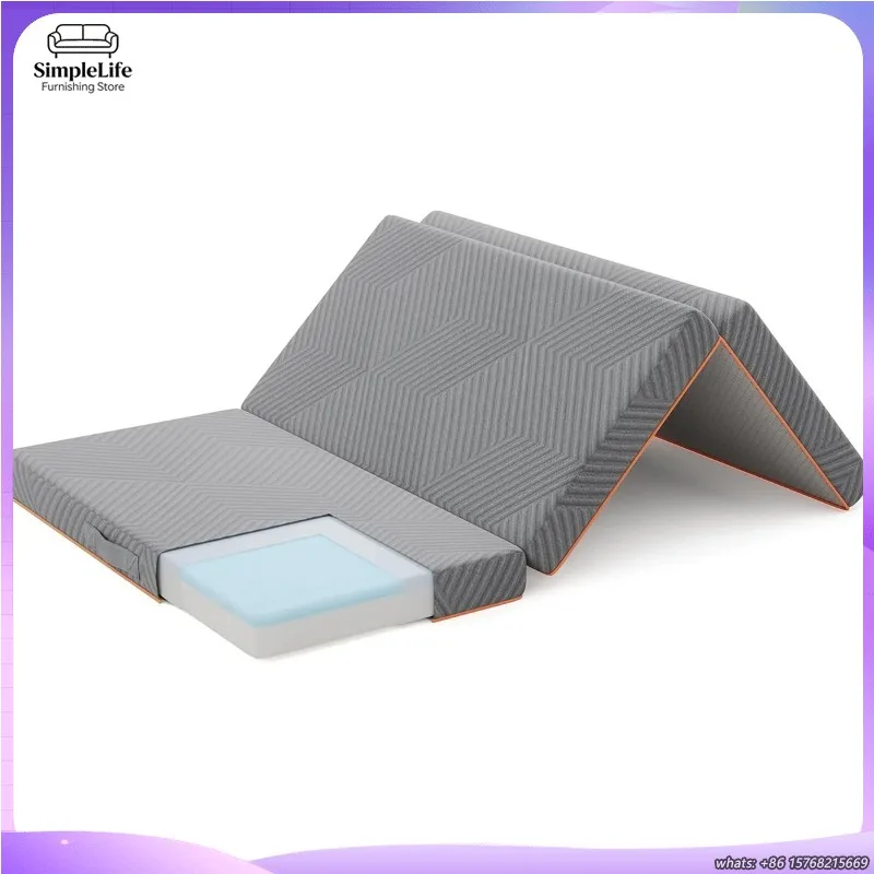 tri-fold-gel-memory-foam-mattress-10-cm-thick-foldable-portable-bed-for-camping-travel-home-dorm-room-use-comfortable-support