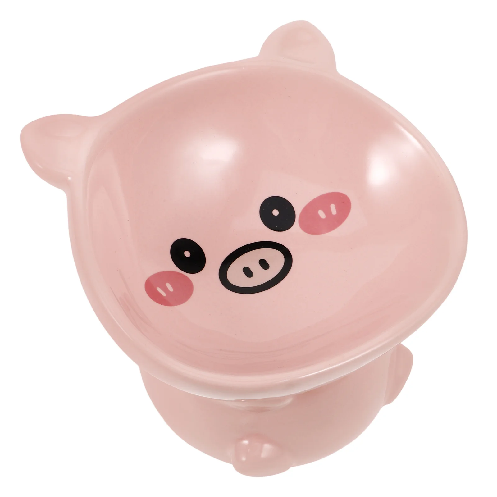 

Cute Ceramic Cat Bowl Pig Design Non-Slip Base Ideal for Indoor Cats Easy to Food Water Bowl Kitten Feeding Supplies