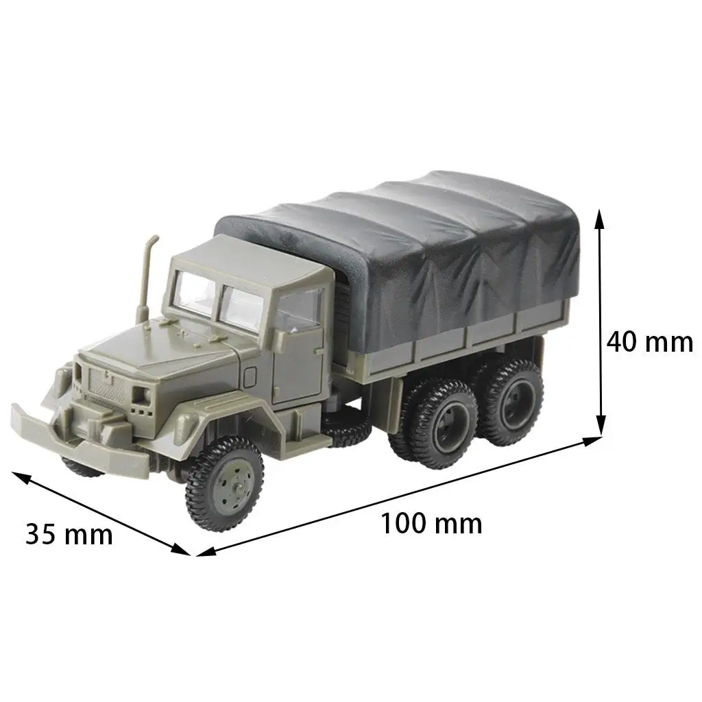 1/72 modelo de caminhão M35 montagem de plástico kits de modelo DIY clássico para adultos crianças meninos homens