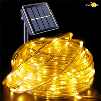 Solar Led Lights Outdoor String Solar Powered Rope Strip Lights Waterproof Tube Rope Fairy Garland Light Strings 32m/22m/12m/7m