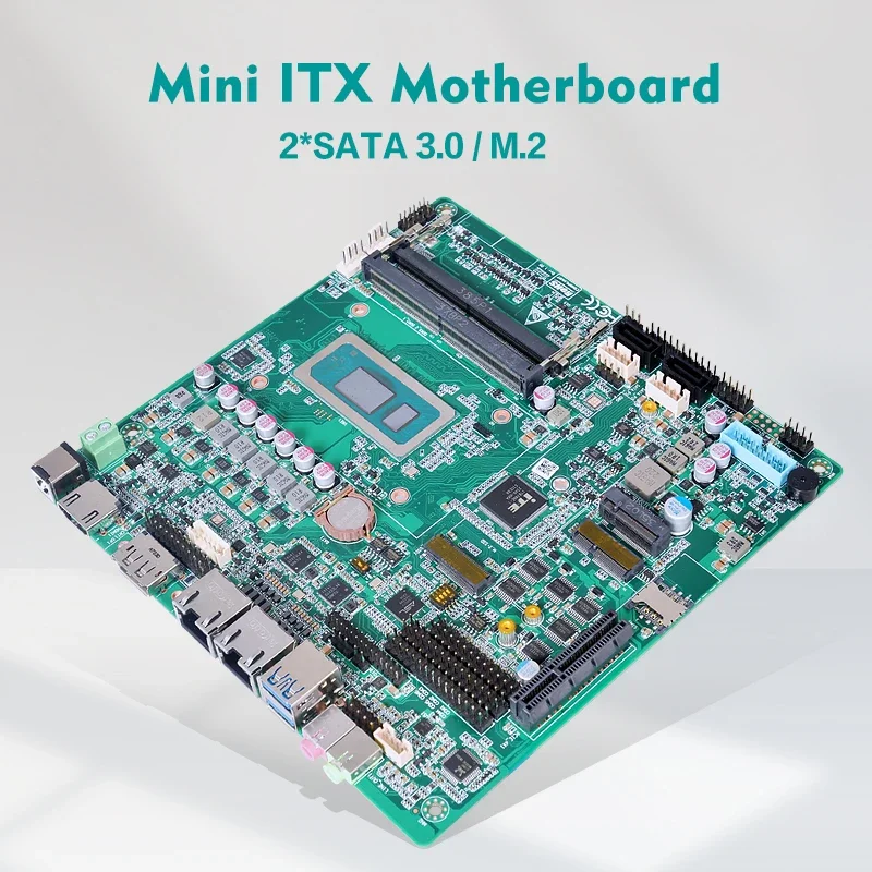 Piesia OEM i3-1215U 2*SATA3.0 6*Com 6*USB Dual Lan Industrial Mini ITX Motherboard with  12th Gen Alder Lake-U Processor