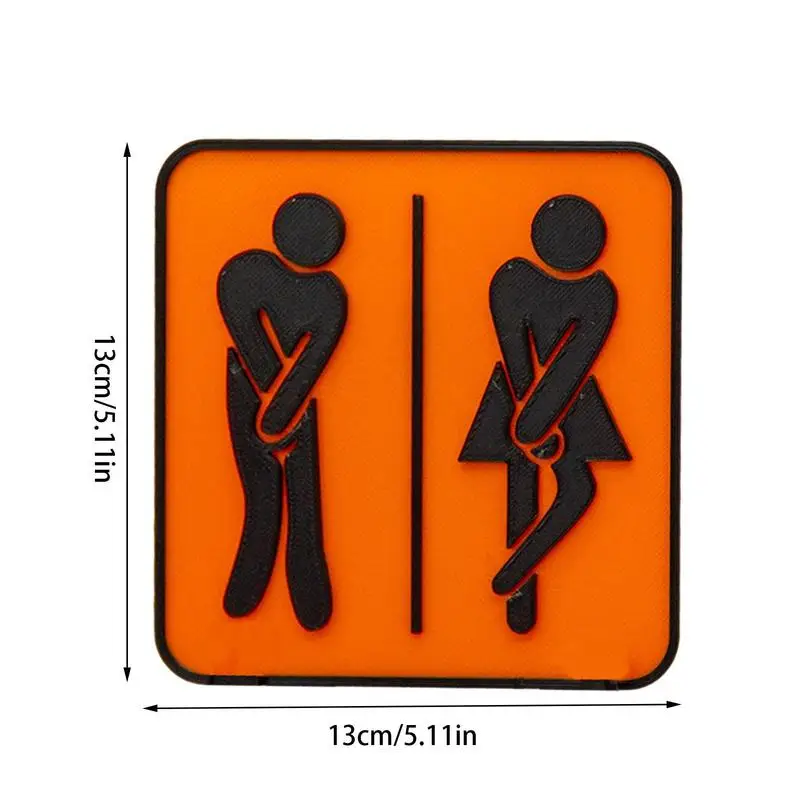 Funny Toilet Door Sign Creative Bathroom Toilet Wall Decor Sign Decorative Farmhouse Sign Acrylic Signs For Business Bathroom