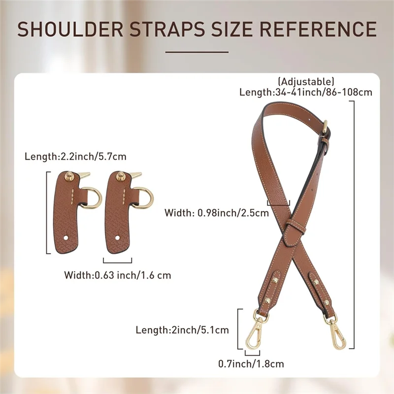 

AA05 Purse Strap Replacement Compatible For Longchamp S/M/L Bag, Handbags Crossbody Shoulder Strap 34-41Inch Adjustable