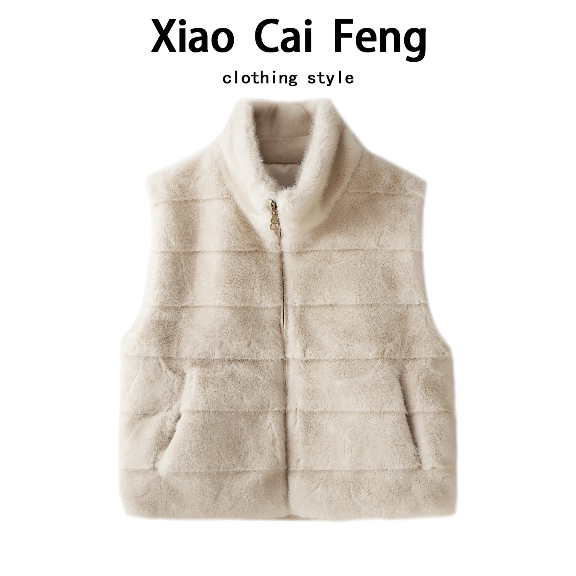 

Корейский Sle ort Jaet, женский зимний теплый жилет из искусственного меха норки, модный жилет из натуральной кожи и меха на молнии для поездок на работу