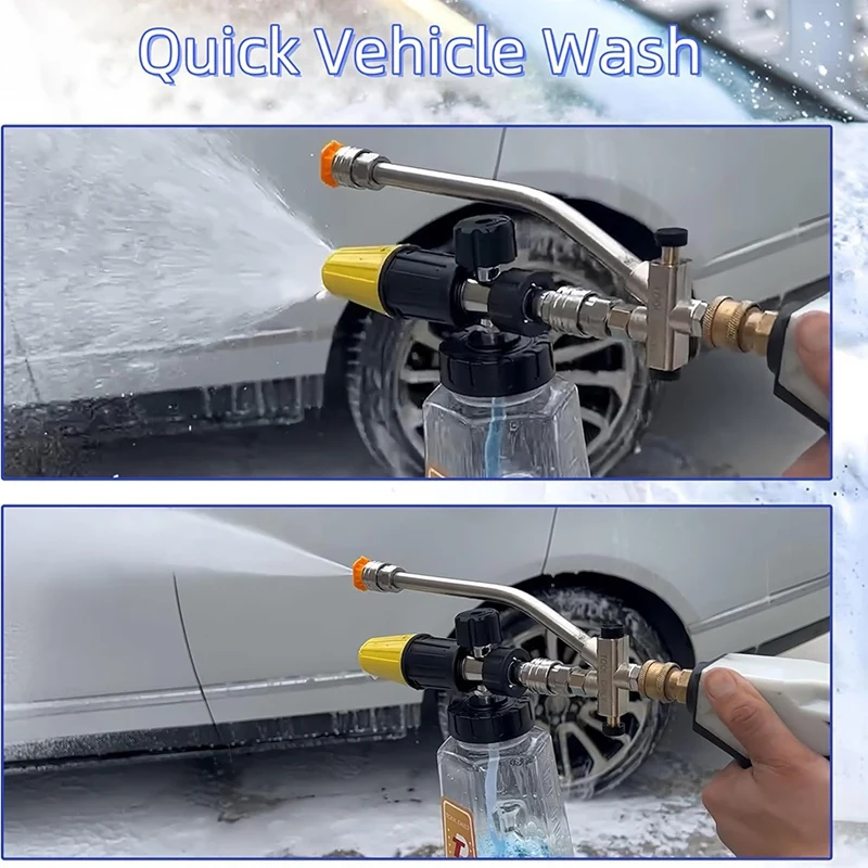 Foam-Cannon With 5 Pressure Washer Sprayer Nozzles, For Pressure Washer,1/4Inch Quick Connect For Car Garden Window