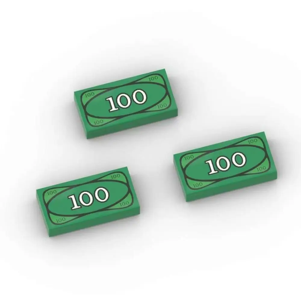 20pcs Millionaire Building Blocks Toys Dollar USD Green Small Pellet Block Accessories Money Funny Kids Collection Souvenir Gift