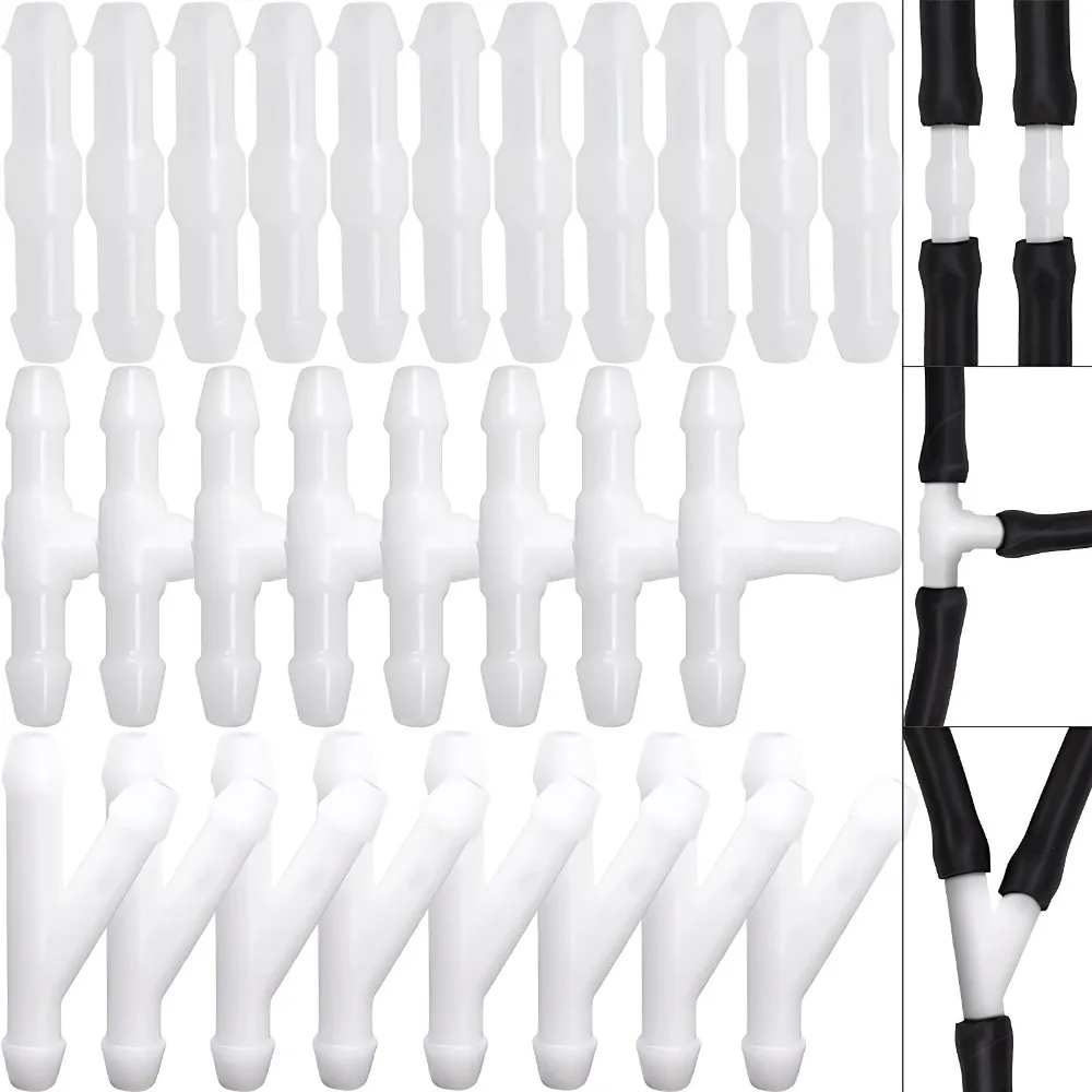 Windshield Wiper Washer Hose Connector Fluid Tube Pipe Joint T Y I Type Plastic Auto Spray Nozzle Adapter Glass Wash DIY Tool