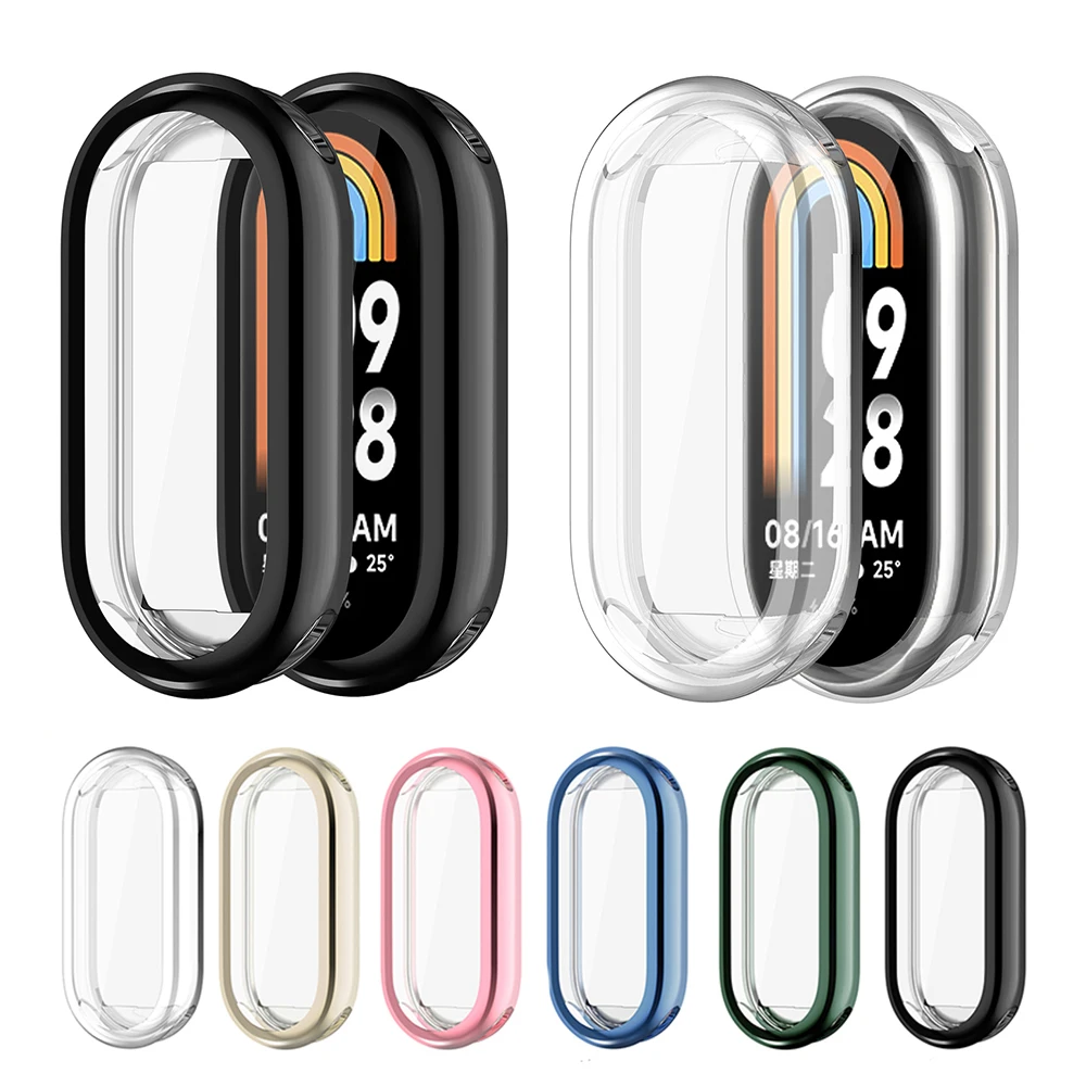 Full Screen Protector For Xiaomi Mi Band 9/8 NFC TPU Protective Case Shell Bumper Cover