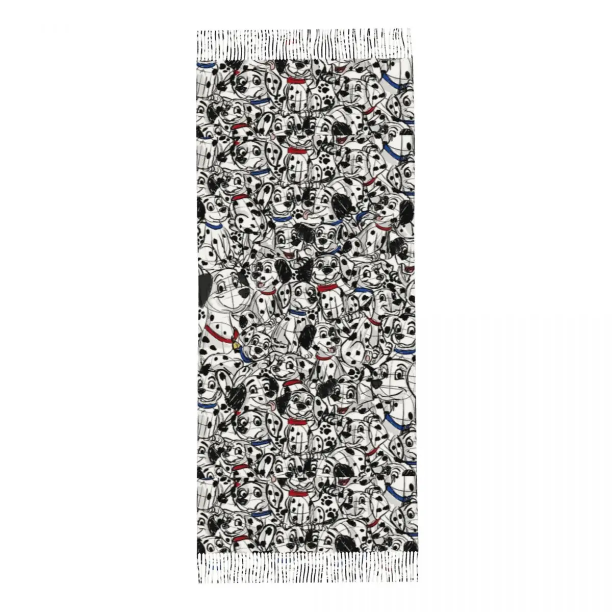 Sketched 101 Dalmatiner-Hunde-Schal für Damen, warm, groß, langer Schal, Pashmina-Schal