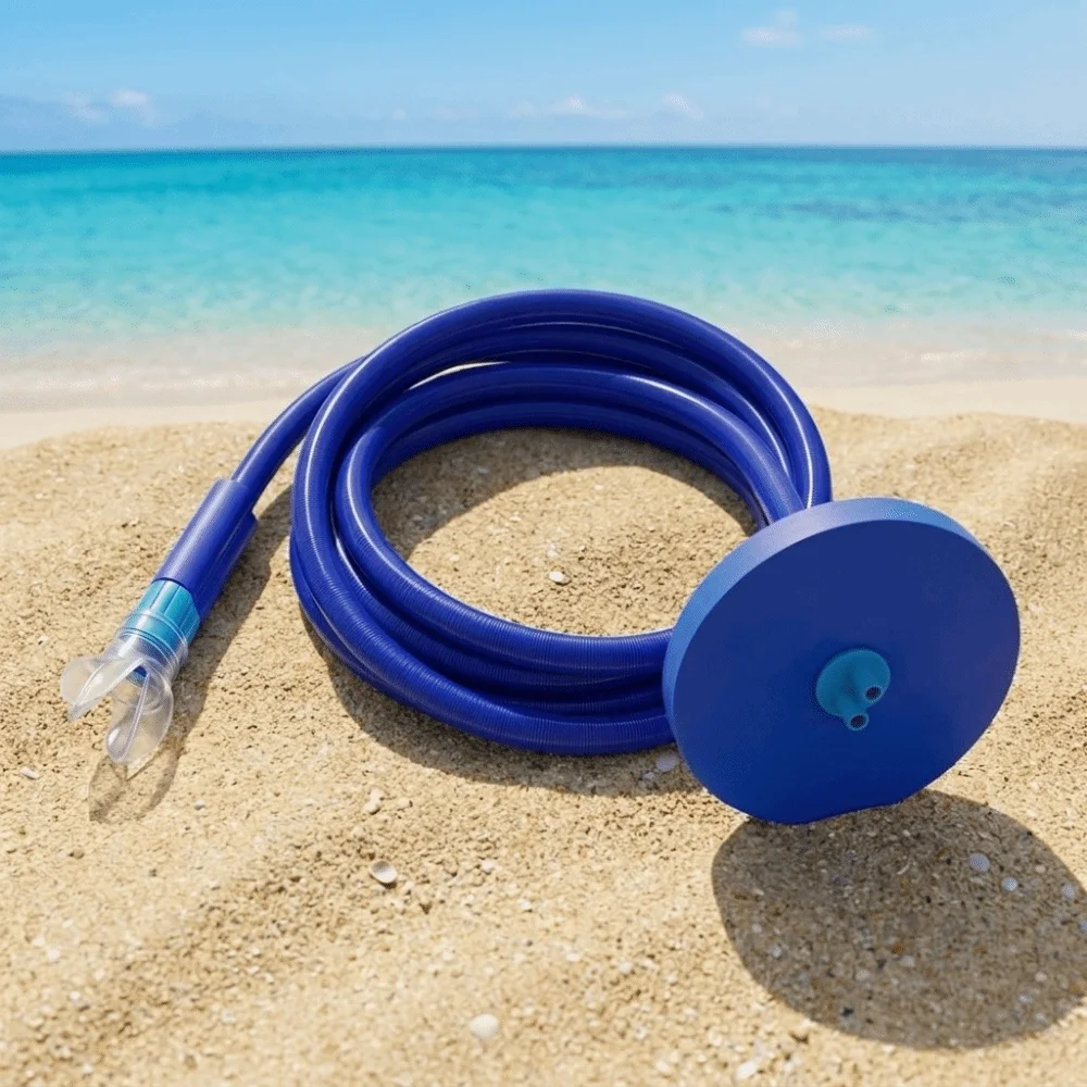 Double Tubes Full Dry Respirator 1.5/3/4.5m Silicone Mouthpiece Breathing Tube Professional Portable Snorkeling Gear