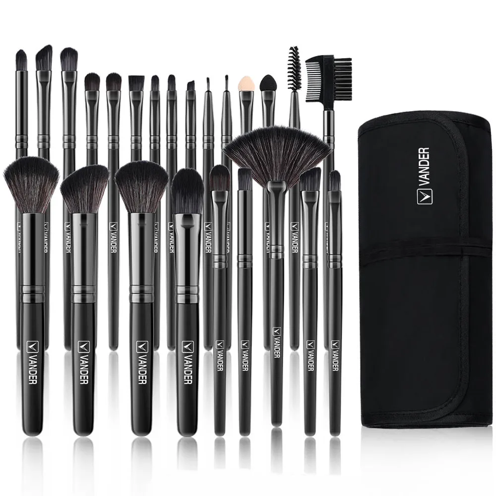 Juego de brochas de maquillaje profesionales, 24 Uds., contorno sintético Premium, colorete, sombra de ojos, delineador de mezcla, Kit de brochas de maquillaje, herramienta de belleza