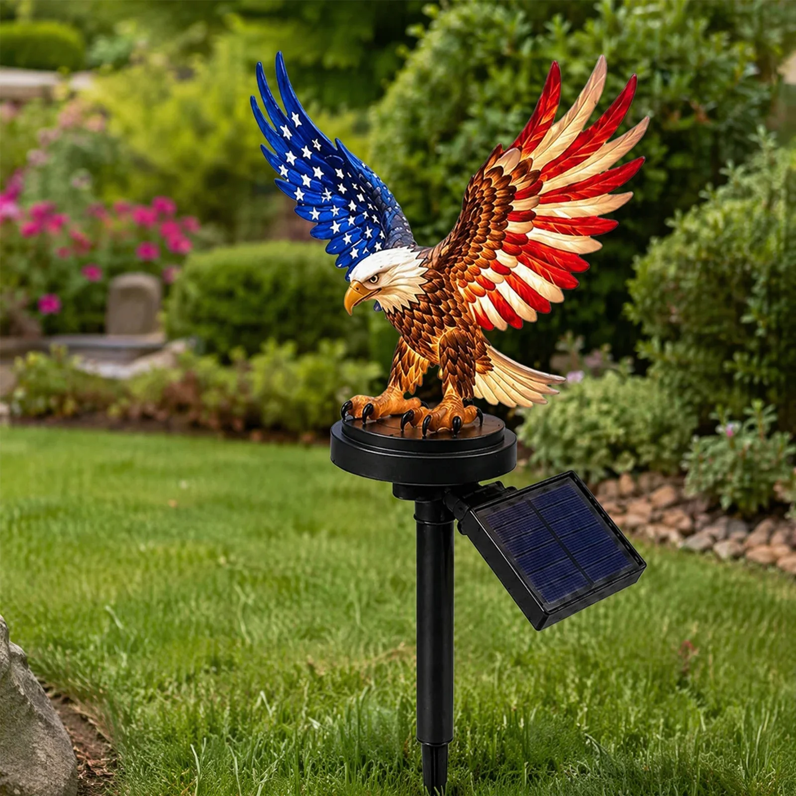 Picture 5: Solar Eagle Garden Light Waterproof Decorative 4th of July Decorations for Lawn Patio Yard Patriotic Memorial Day Decor