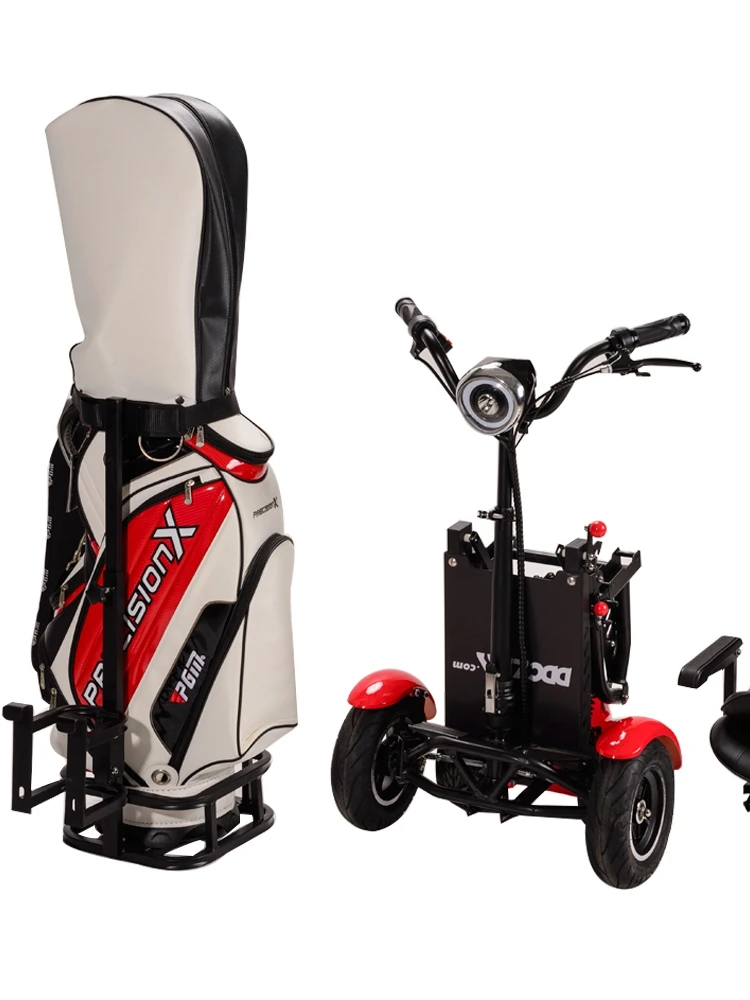 Elderly foldable four-wheel scooter for home use, low-speed, safe, stable, and lightweight. Elderly scooter golf model