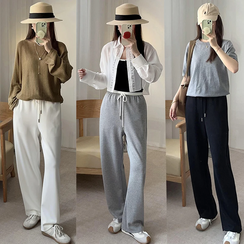 

Ультрамягкие брюки из модала с эффектом облачной ткани, тонкие, женские, повседневные, весна-лето 2025, свободный крой, длинные, с завязками на талии