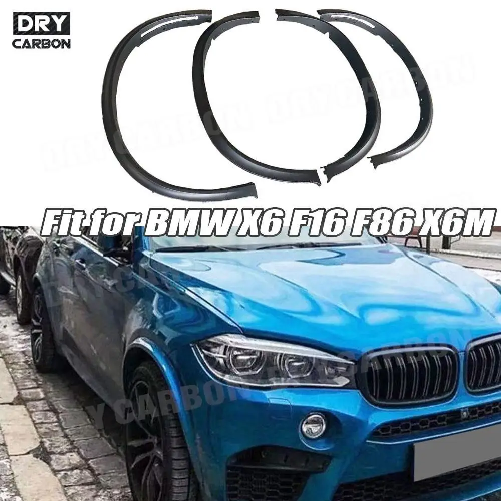 

PP Material Wheel Arches Eyebrow Fender Mudguards For BMW X6 F16 F86 X6M 2015 2016 2017 2018 Car Fender Arches Wheel Bodykits