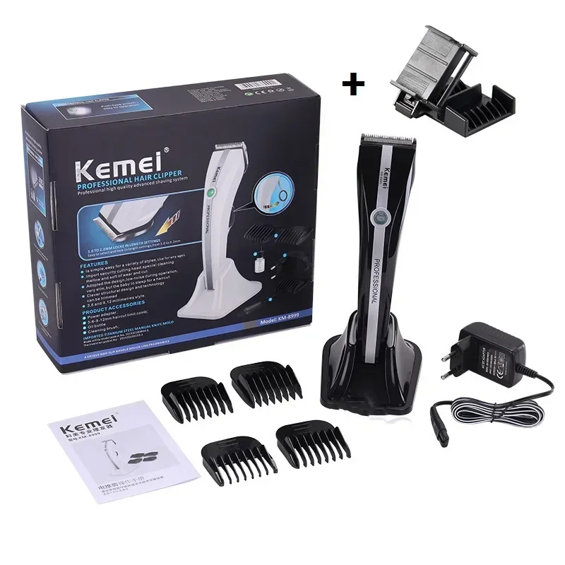 Kemei 8999 مقص الشعر المهنية للنساء الشعر المتقلب ماكينات قص الشعر مع فوهة الملمع HG polshen للشعر الطويل