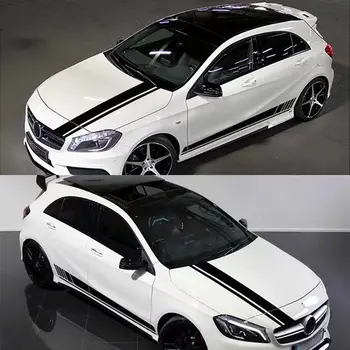 Vinylové samolepky na auto, nálepky na kapotu, dekorační samolepky, ozdobné vinylové nálepky na dveře s dlouhým proužkem, oboustranná páska pro autodoplňky 10 nejlepší prodej Chránič kapoty Suzuki Swift Sport - №3