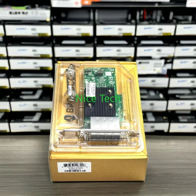 

HBA 9500-16e Трехрежимный адаптер хранения данных PCIe Gen 4.0 HBA для бесперебойной работы устройств SAS SATA NVMe, базовый серверный