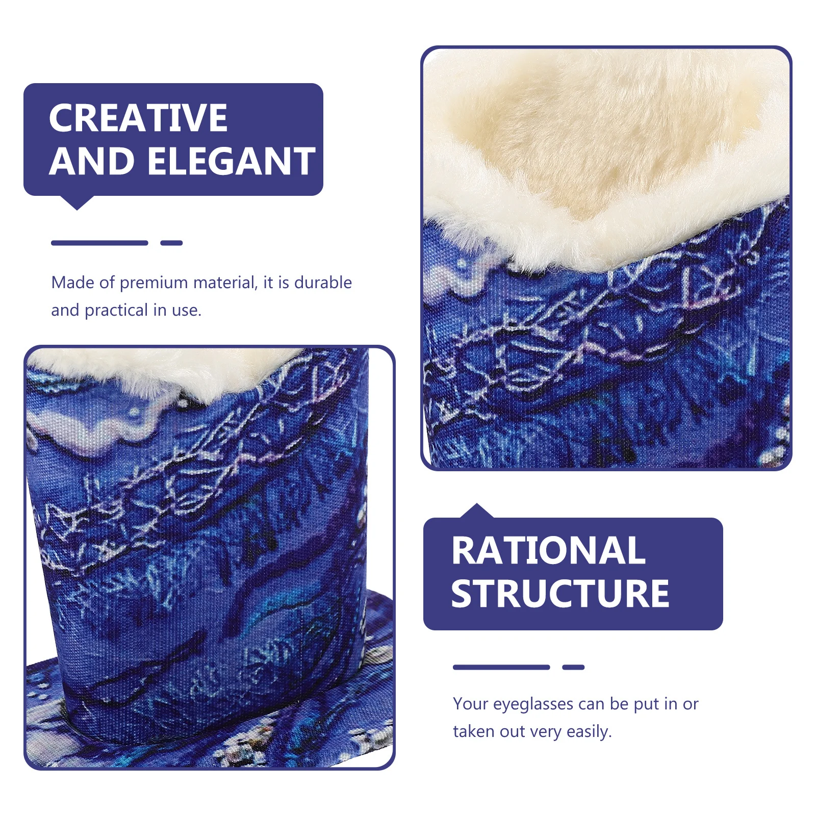 

Eyeglasses Stand Elegant Clear Texture Glasses Holder Convenient Easy Take Eyeglasses Desktop Base for Living Room Office