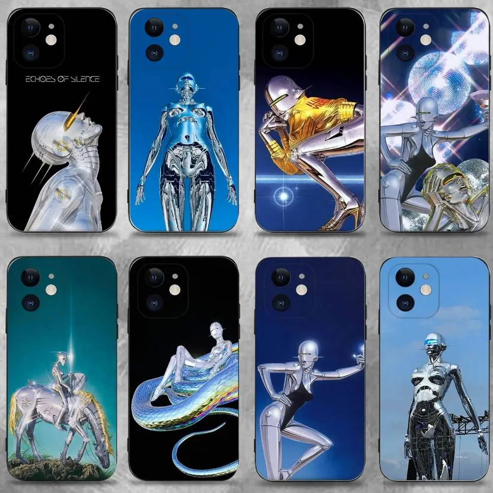 

Art Hajime S-Sorayamas Phone Case For iPhone 16,15,14,13,12,11 Plus,Pro Max,XS,X,XR,SE,Mini,8,7,Soft Silicone Black Cover