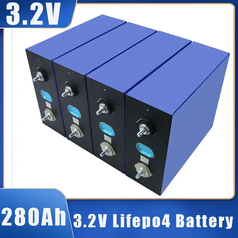 3.2V 280Ah Lifepo4 Battery DIY 12V 24V 48V 280AH Rechargeable Battery Pack for Electric Scooter RV Solar Storage System Marine